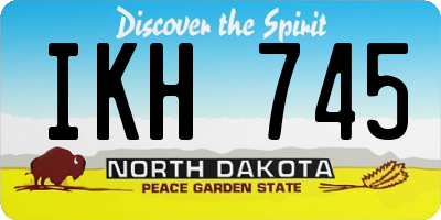 ND license plate IKH745