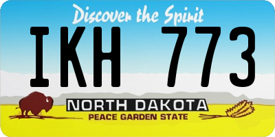 ND license plate IKH773