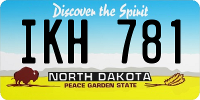 ND license plate IKH781