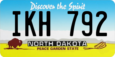 ND license plate IKH792