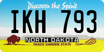 ND license plate IKH793