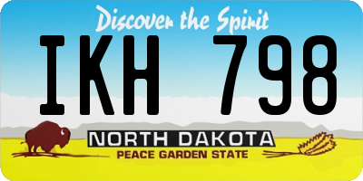 ND license plate IKH798