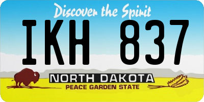 ND license plate IKH837