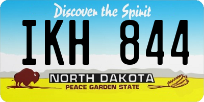 ND license plate IKH844