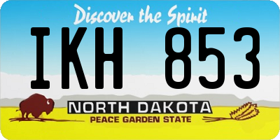ND license plate IKH853