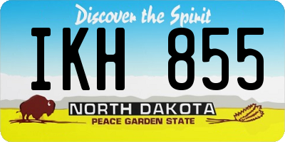 ND license plate IKH855