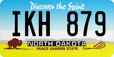 ND license plate IKH879