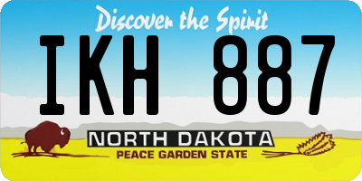 ND license plate IKH887