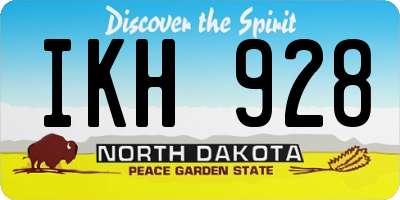 ND license plate IKH928