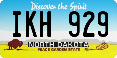 ND license plate IKH929