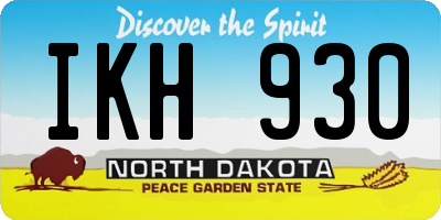 ND license plate IKH930