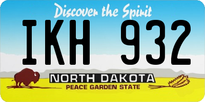 ND license plate IKH932