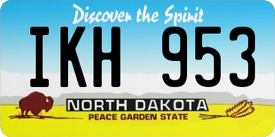 ND license plate IKH953