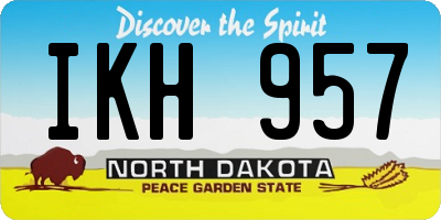 ND license plate IKH957