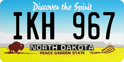 ND license plate IKH967