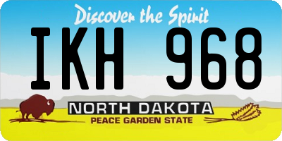 ND license plate IKH968