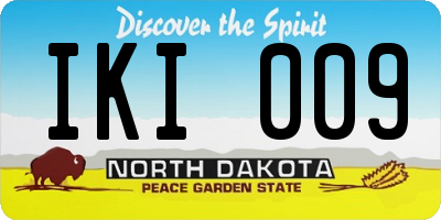 ND license plate IKI009