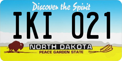 ND license plate IKI021