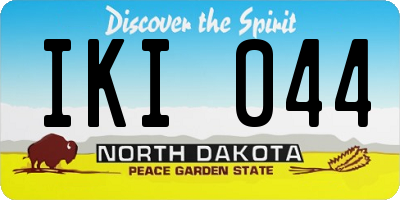 ND license plate IKI044
