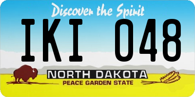 ND license plate IKI048