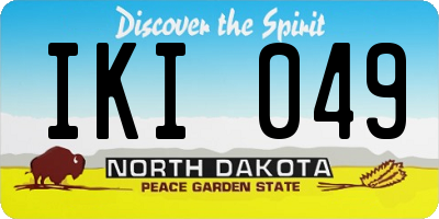 ND license plate IKI049