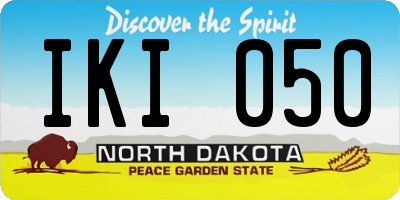 ND license plate IKI050