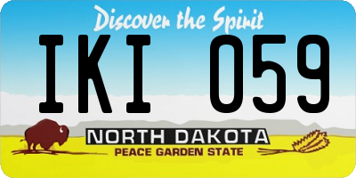 ND license plate IKI059