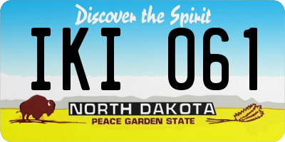 ND license plate IKI061