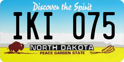 ND license plate IKI075