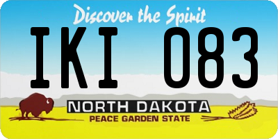 ND license plate IKI083