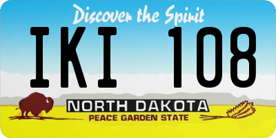 ND license plate IKI108