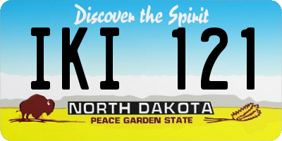 ND license plate IKI121