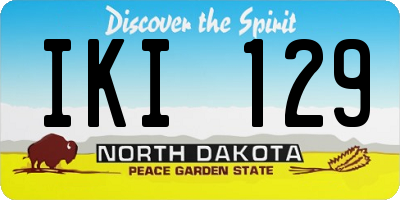ND license plate IKI129