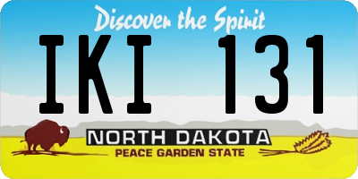 ND license plate IKI131