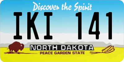 ND license plate IKI141