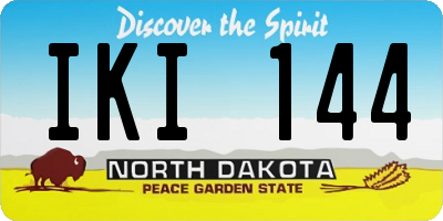 ND license plate IKI144