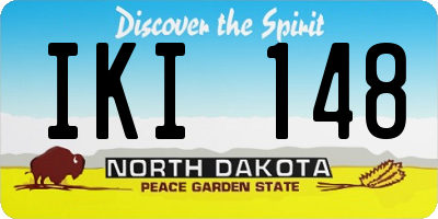 ND license plate IKI148