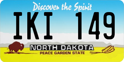 ND license plate IKI149