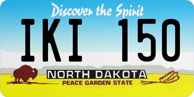 ND license plate IKI150