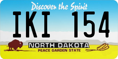 ND license plate IKI154