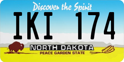 ND license plate IKI174