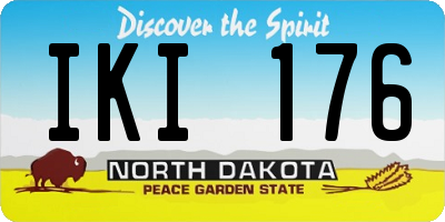 ND license plate IKI176