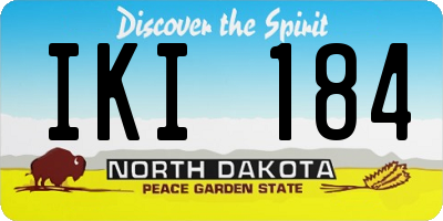 ND license plate IKI184