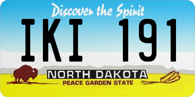 ND license plate IKI191