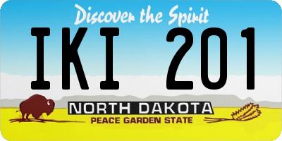 ND license plate IKI201