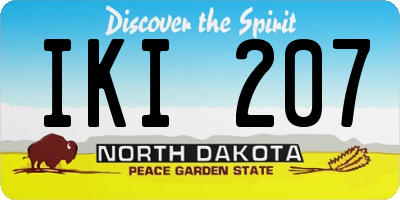 ND license plate IKI207