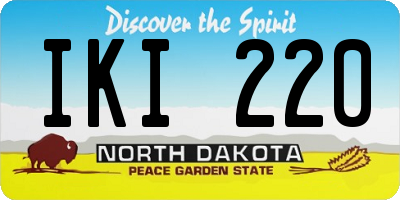 ND license plate IKI220