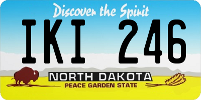 ND license plate IKI246