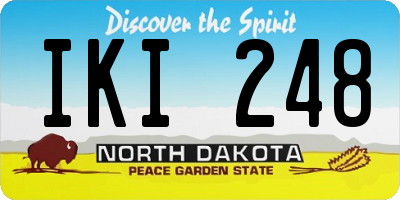 ND license plate IKI248