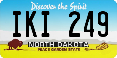 ND license plate IKI249